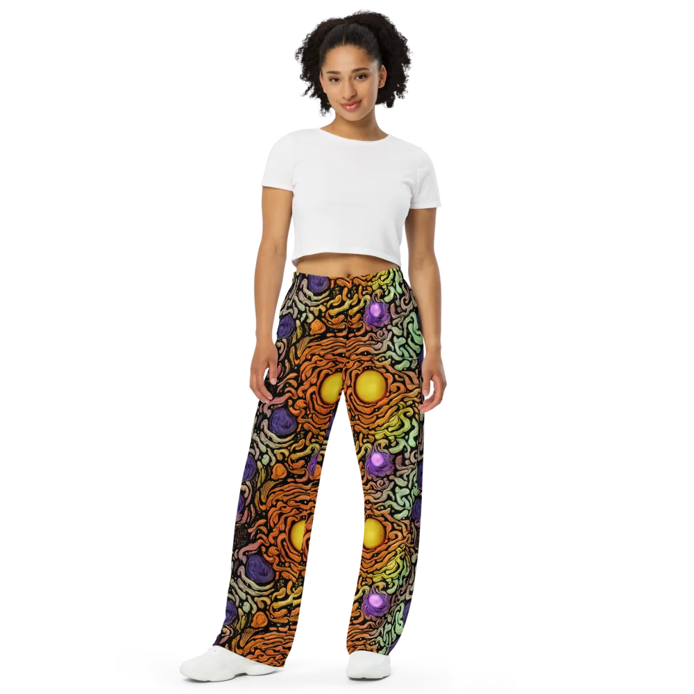 Psychedelic Harvest on Wide-Leg Pants — Front