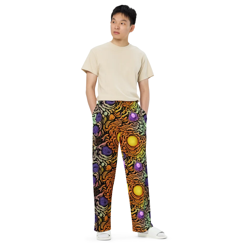 Psychedelic Harvest on Wide-Leg Pants — Front