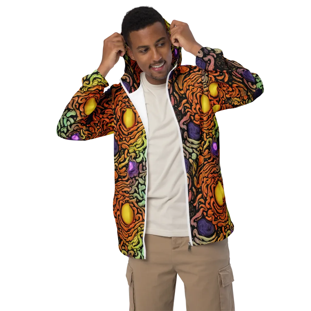 Psychedelic Harvest on Men's Windbreaker — Front