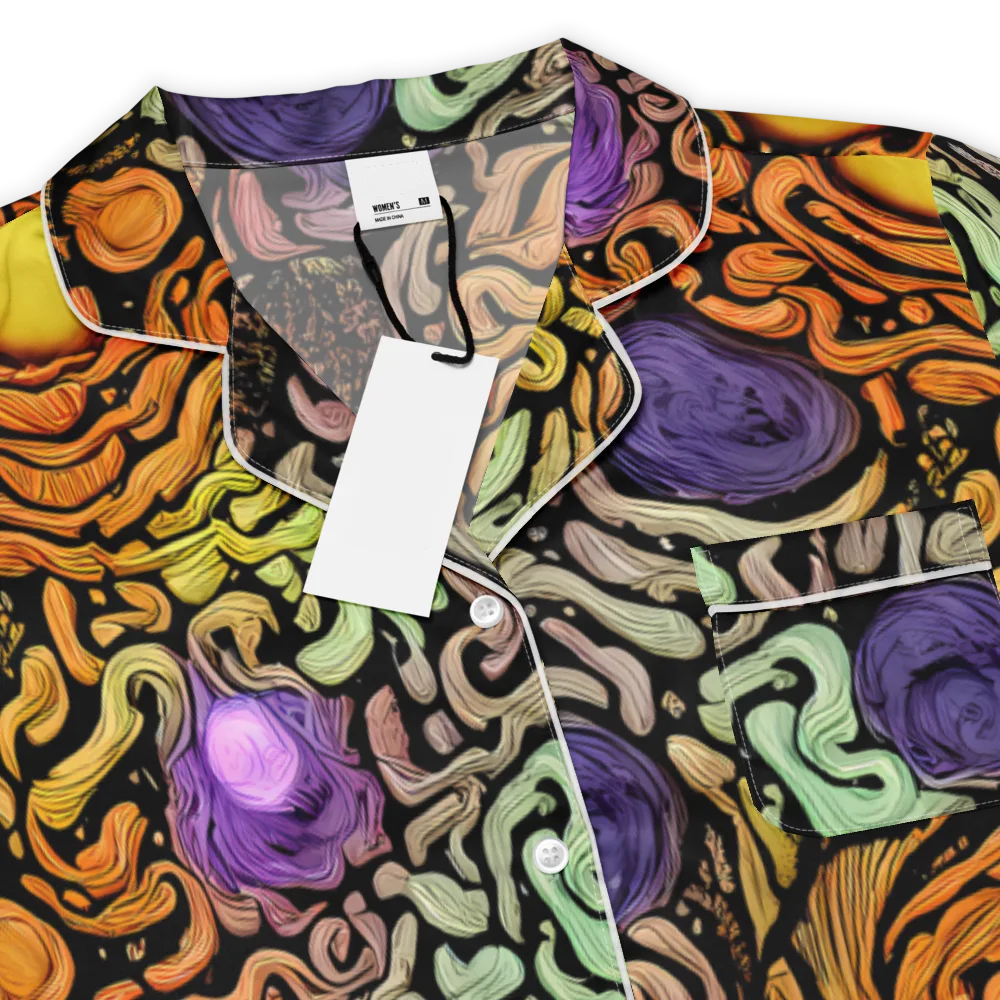 Psychedelic Harvest on Women's Short Sleeve Pajama Top — Product details