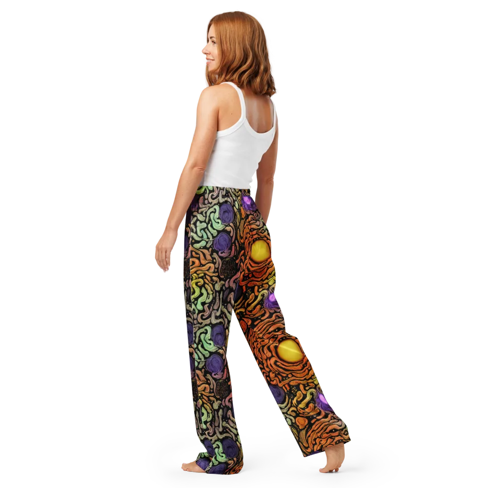 Psychedelic Harvest on Women's Pajama Pants — Back