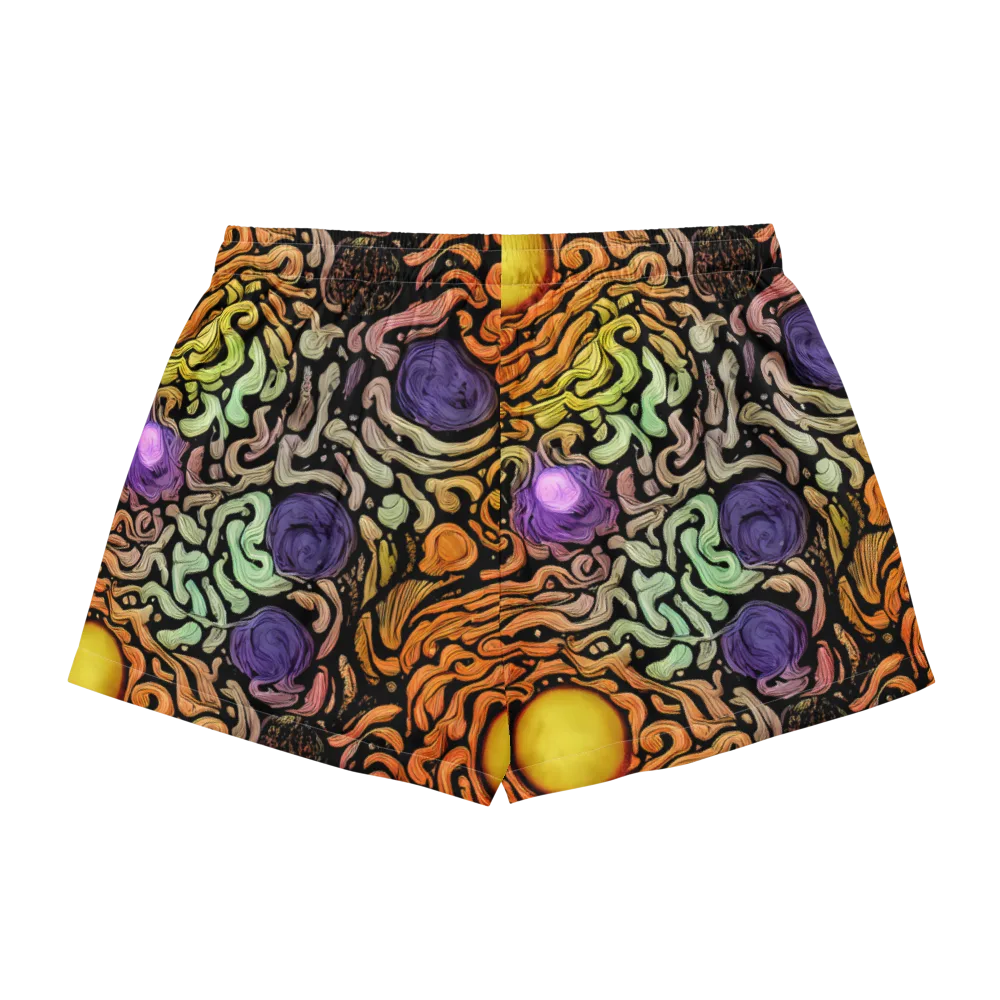 Psychedelic Harvest on Women's Pajama Shorts — Back