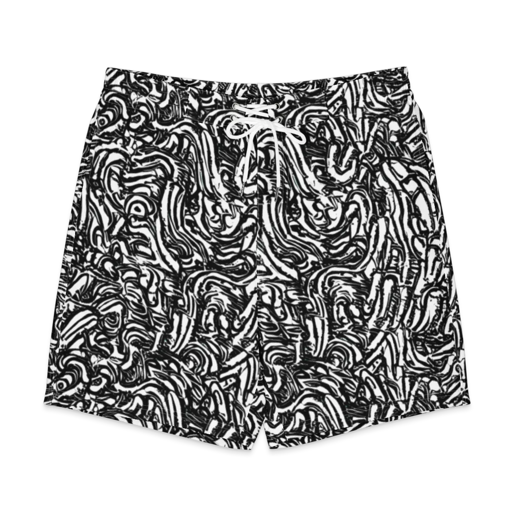 Shadow Marbling on Men's Board Shorts — Front