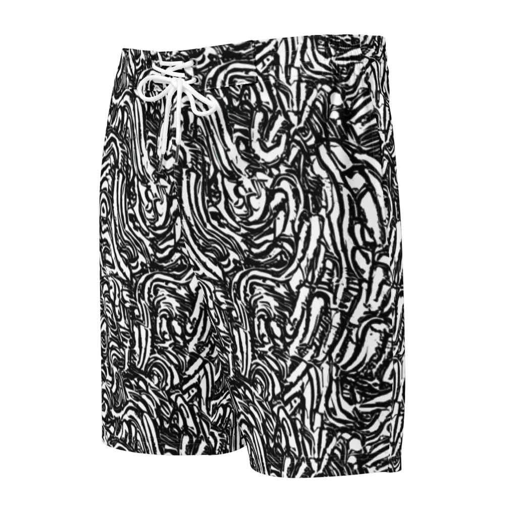 Shadow Marbling on Men's Board Shorts — Front