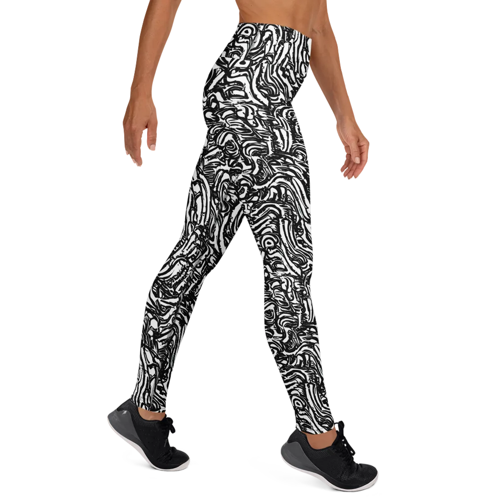 Shadow Marbling on Yoga Leggings — Right
