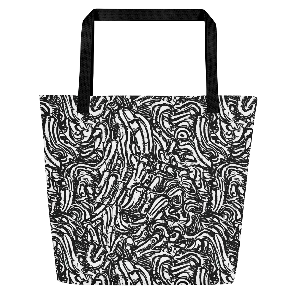 Shadow Marbling on Large Tote Bag W/ Pocket — Front