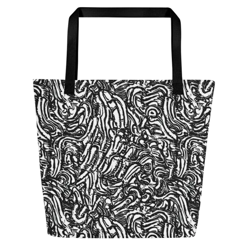 Shadow Marbling on a Large Tote Bag W/ Pocket