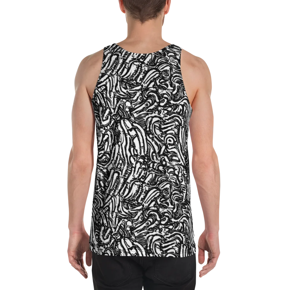 Shadow Marbling on Men's Tank Top — Back