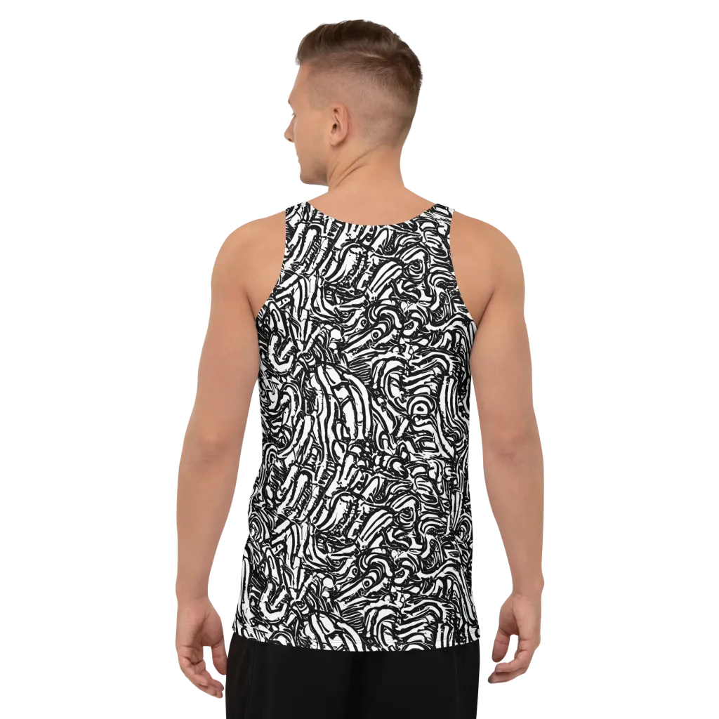 Shadow Marbling on Men's Tank Top — Back