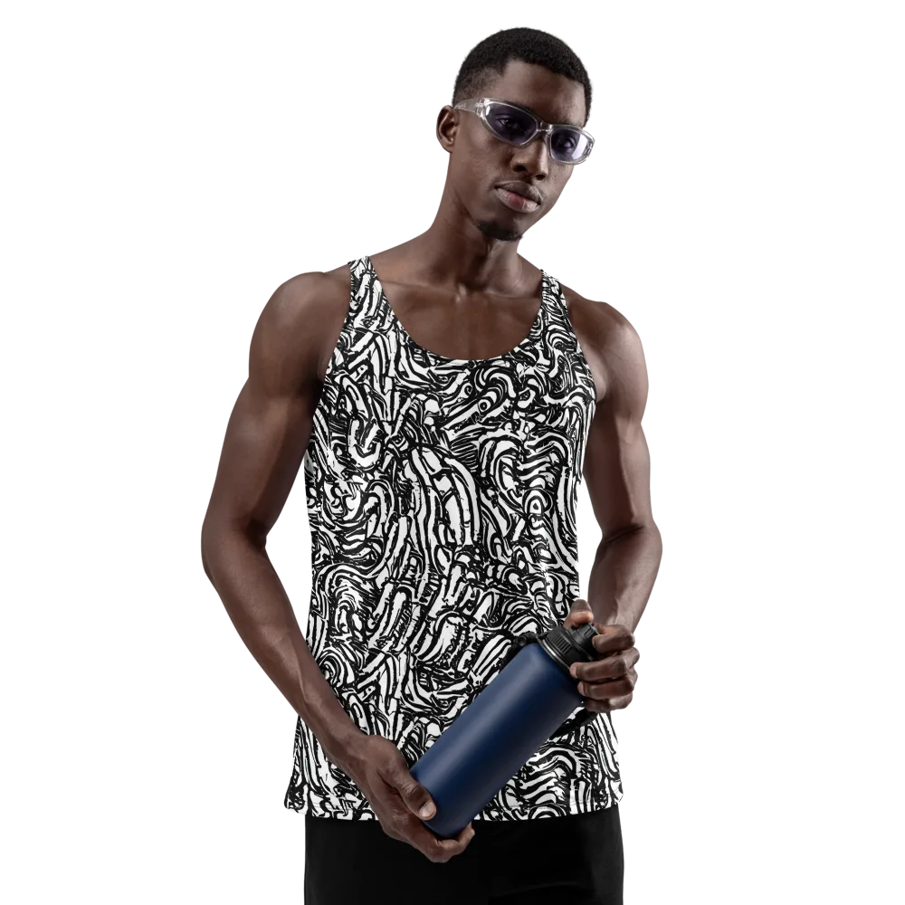Shadow Marbling on Men's Tank Top — Front