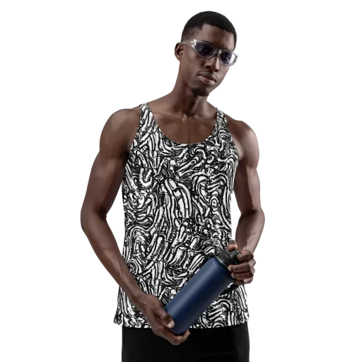 Shadow Marbling on a Men's Tank Top