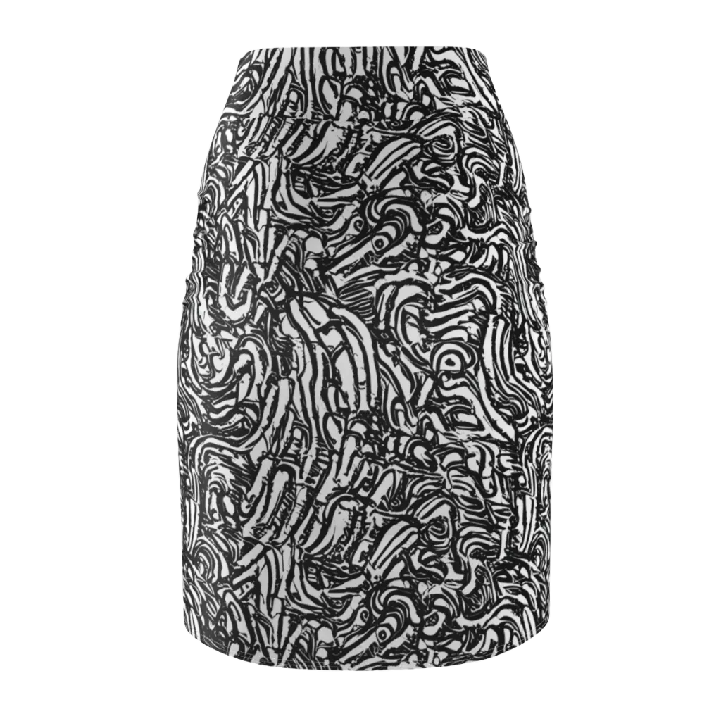 Shadow Marbling on Pencil Skirt — Back