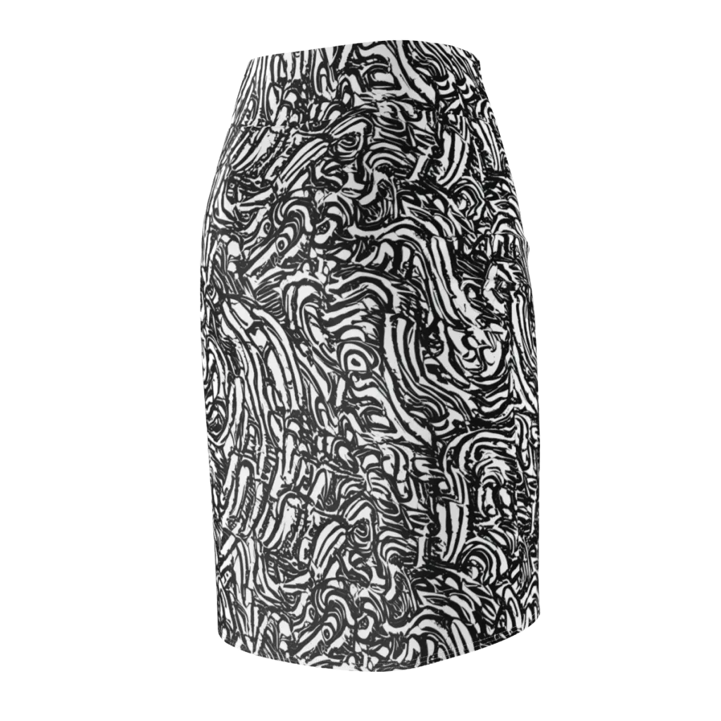 Shadow Marbling on Pencil Skirt — Back Side