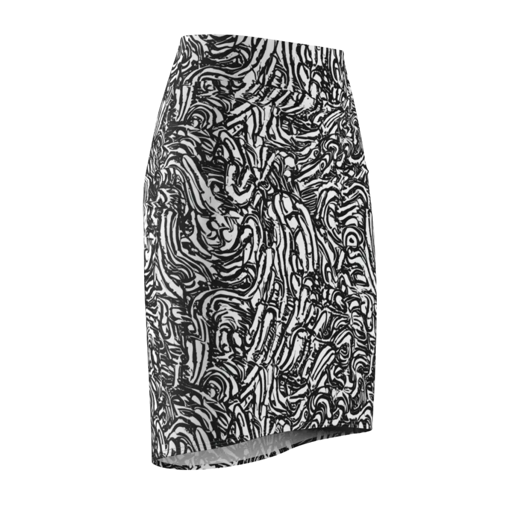 Shadow Marbling on Pencil Skirt — Front Side