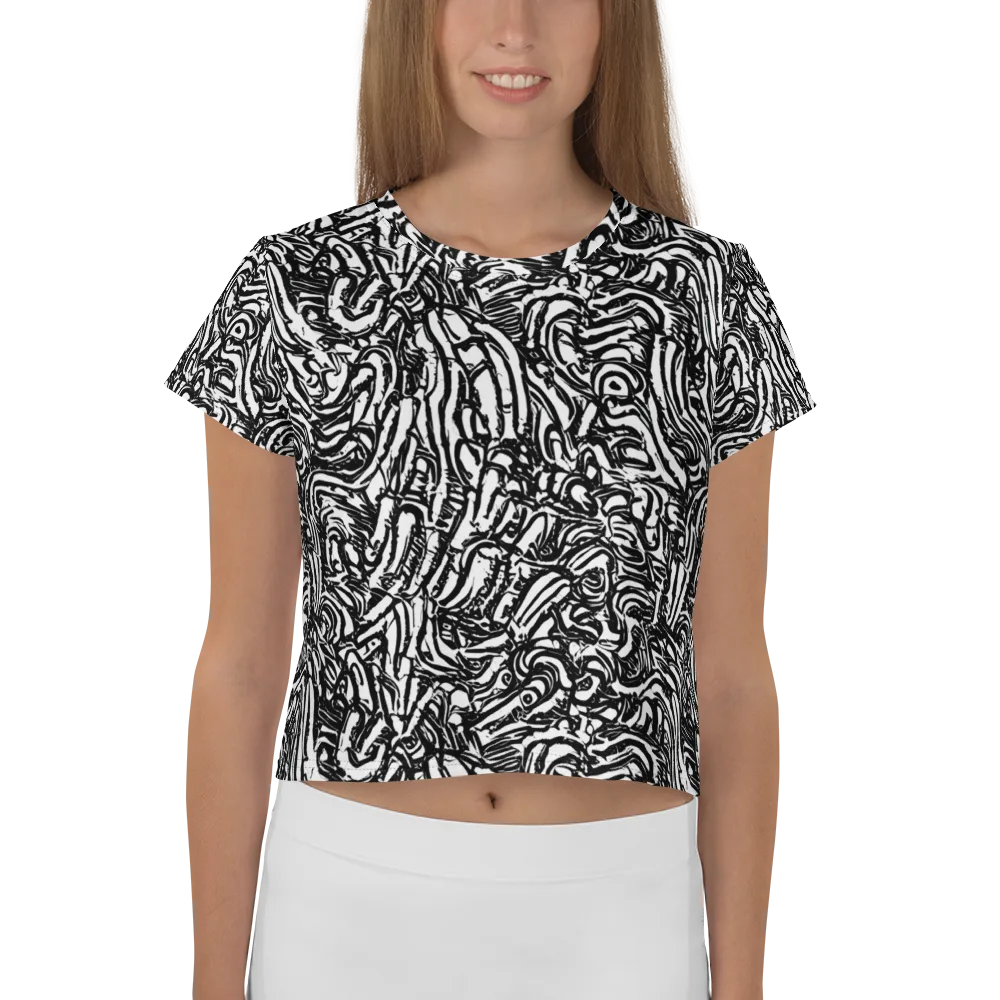 Shadow Marbling on Crop Tee — Front