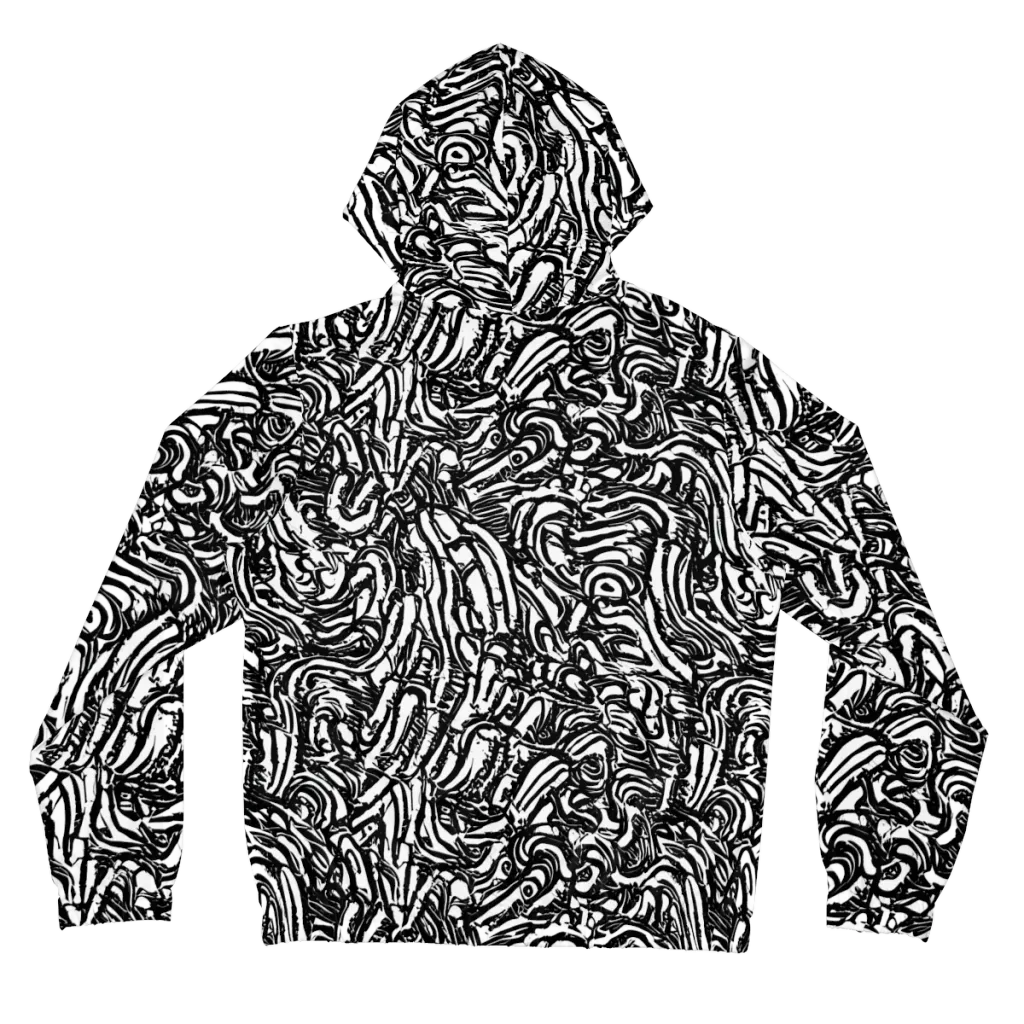 Shadow Marbling on Women's Full-Zip Hoodie — Back