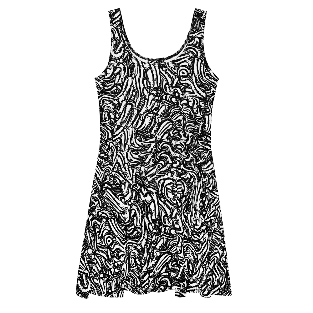 Shadow Marbling on Skater Dress — Front