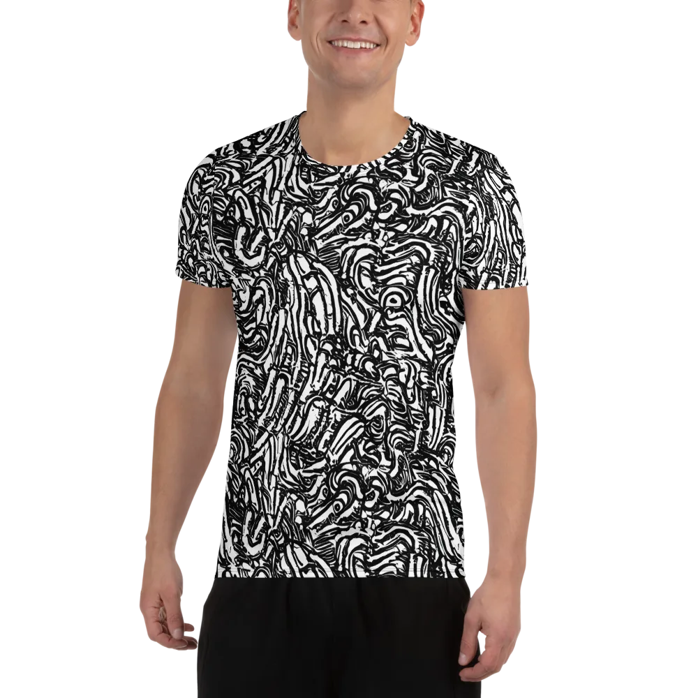 Shadow Marbling on Men's Athletic T-Shirt — Front