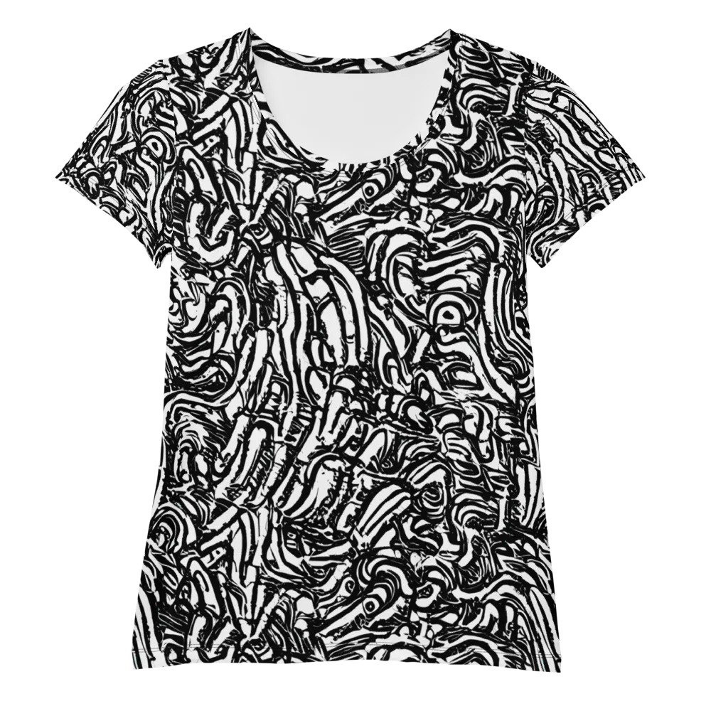 Shadow Marbling on Women's Athletic T-Shirt — Front
