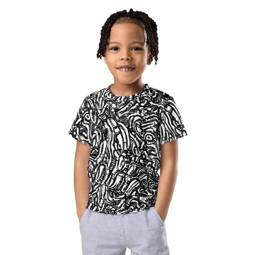 Shadow Marbling on a Kids Crew Neck T-Shirt