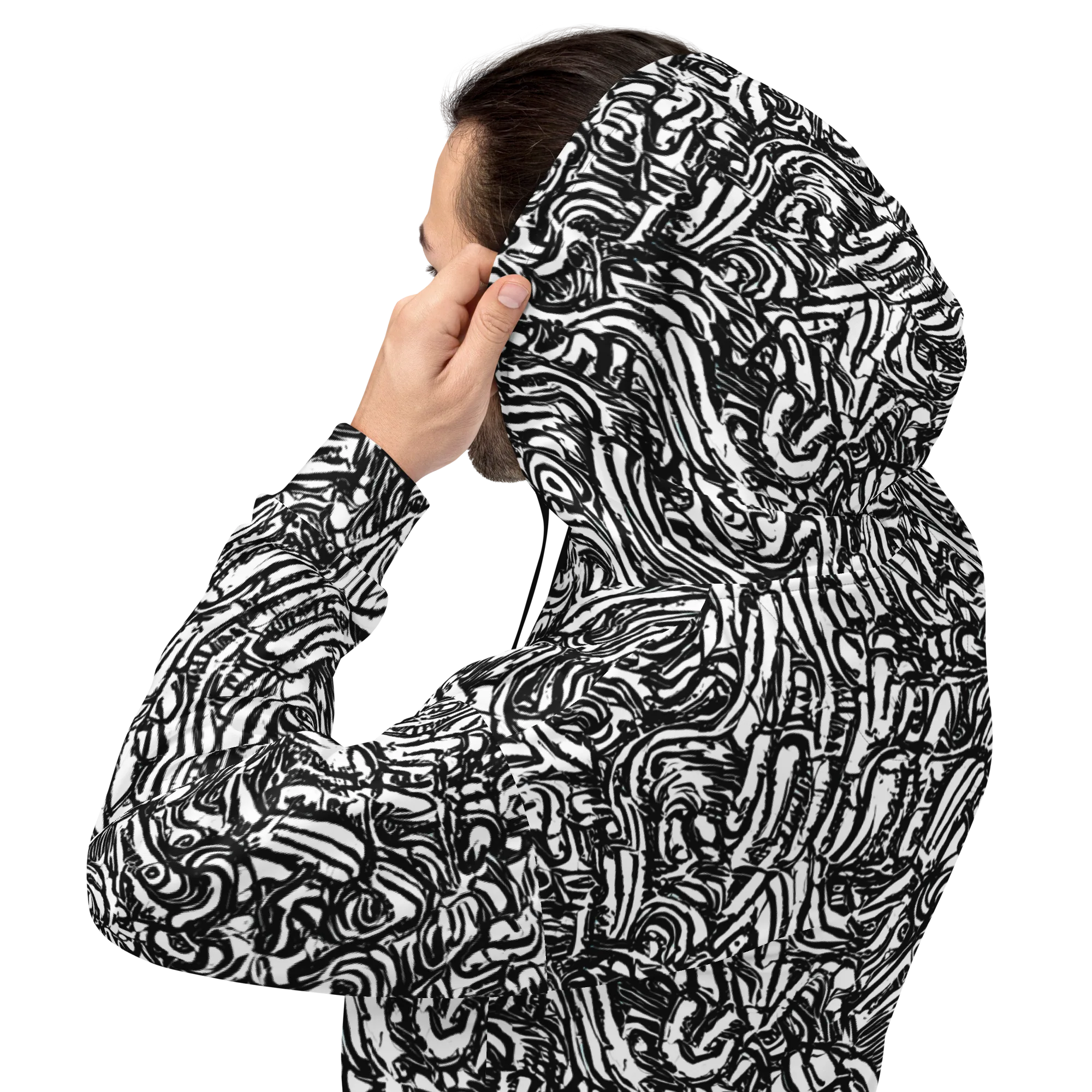 Shadow Marbling on Hoodie — Back