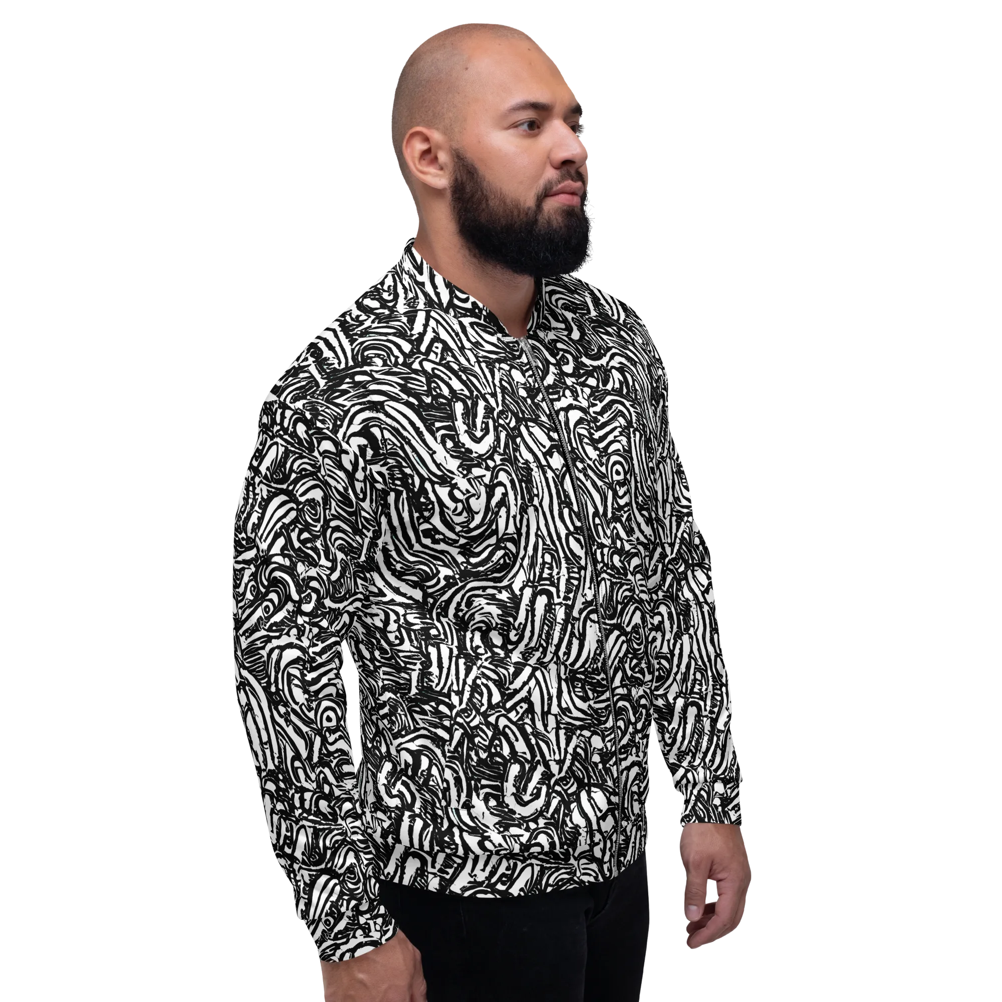 Shadow Marbling on Bomber Jacket — Right