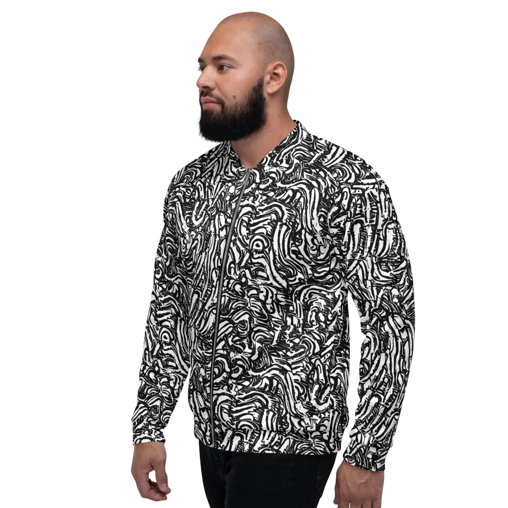 Shadow Marbling on Bomber Jacket — Left