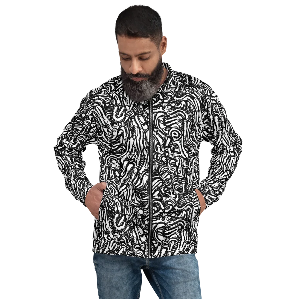 Shadow Marbling on Bomber Jacket — Front