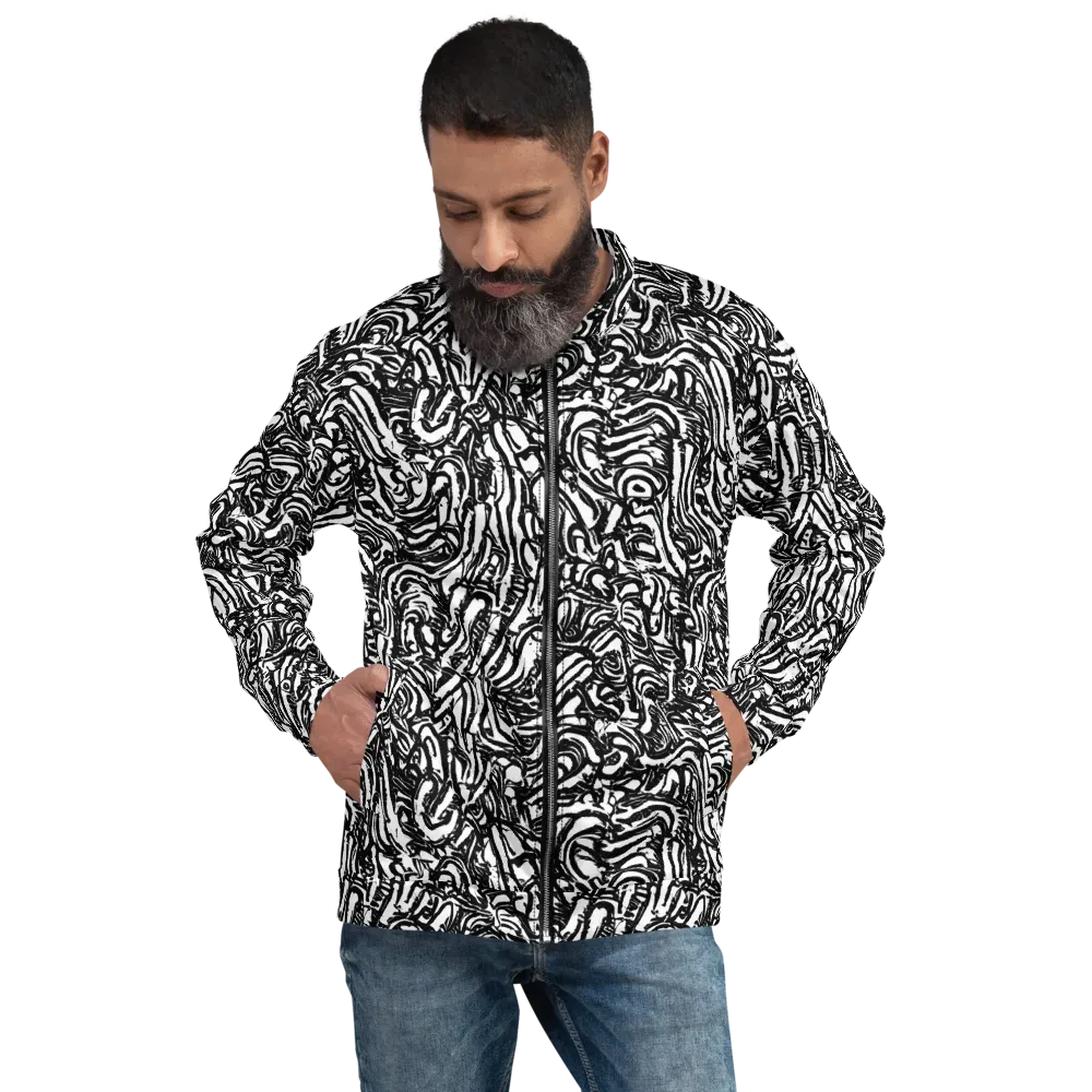 Shadow Marbling on Bomber Jacket — Front