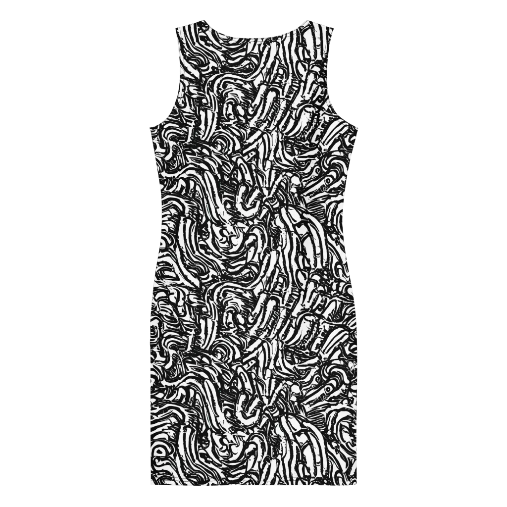 Shadow Marbling on Bodycon Dress — Back