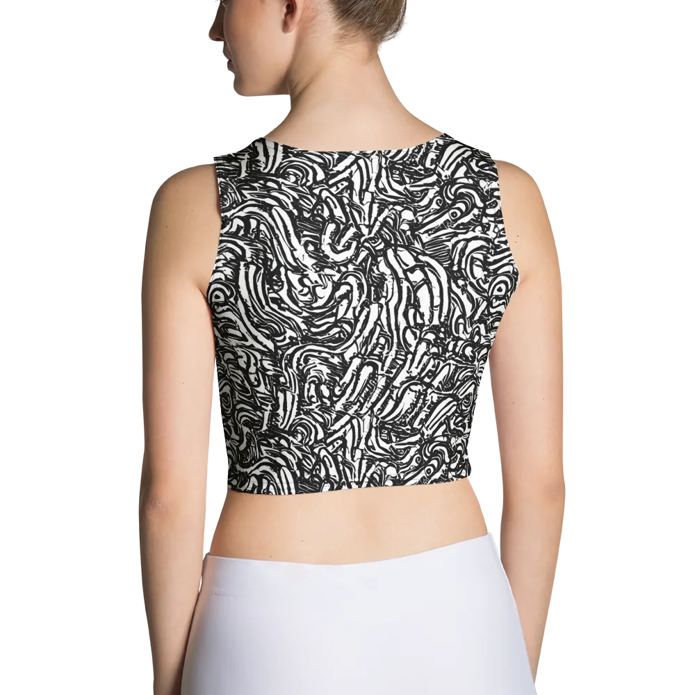 Shadow Marbling on Crop Top — Back