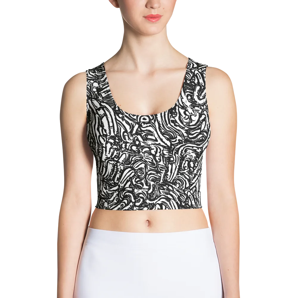 Shadow Marbling on Crop Top — Front