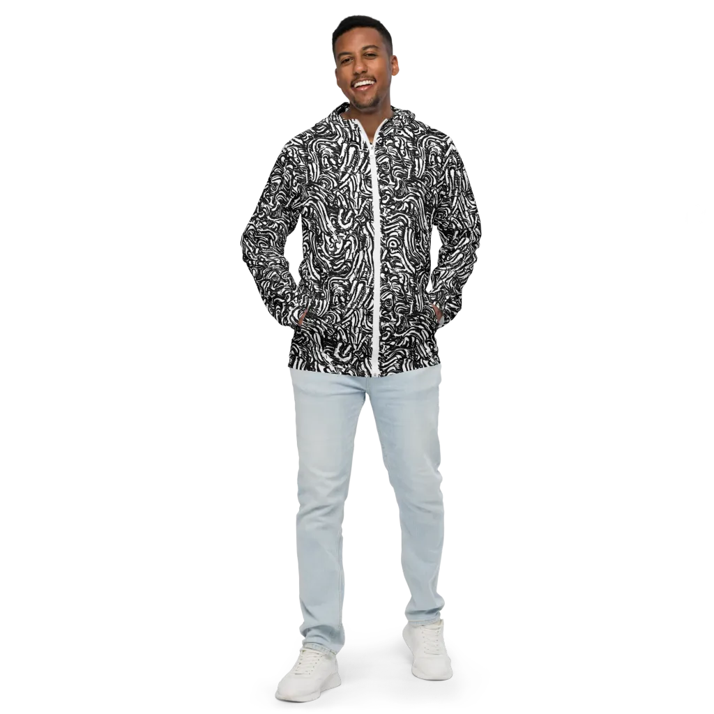 Shadow Marbling on Men's Windbreaker — Front