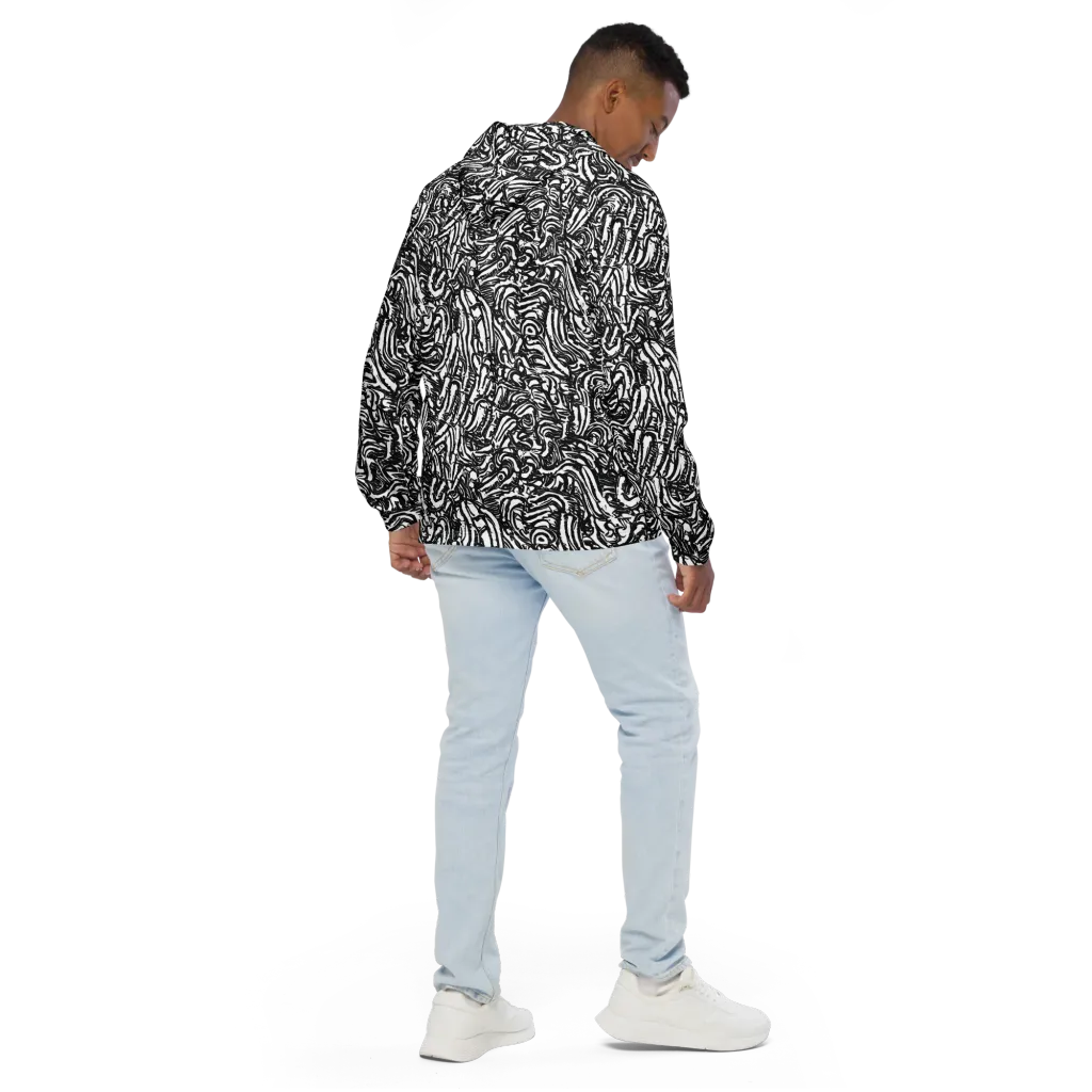 Shadow Marbling on Men's Windbreaker — Back