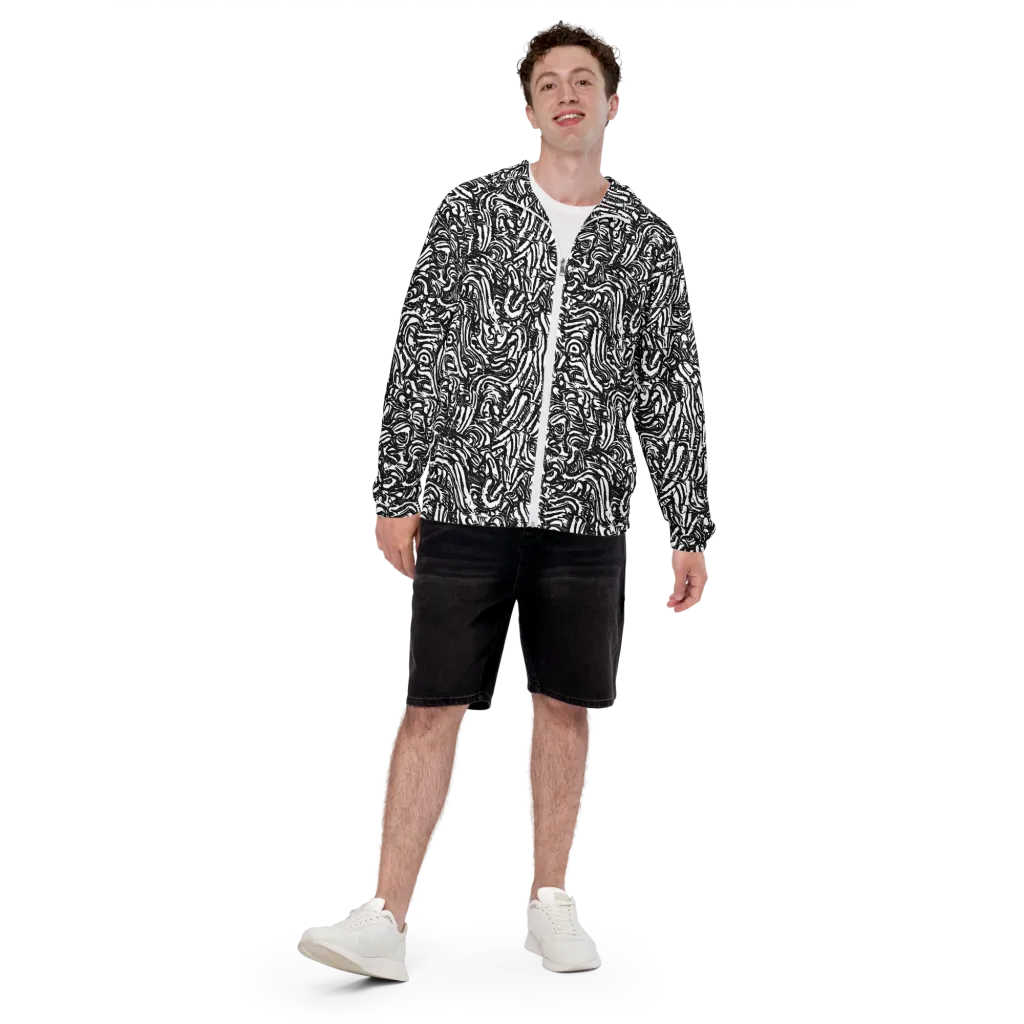 Shadow Marbling on Men's Windbreaker — Front