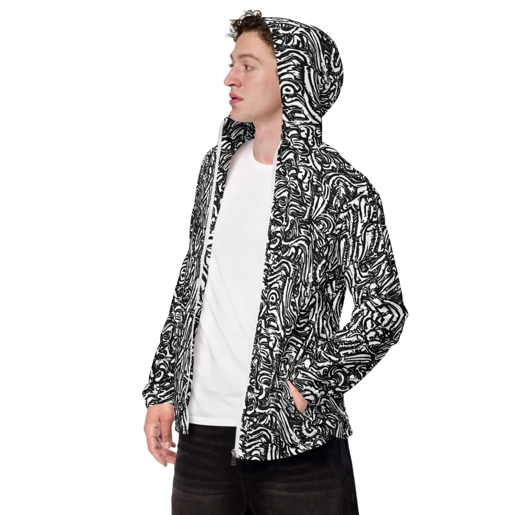 Shadow Marbling on Men's Windbreaker — Left Front