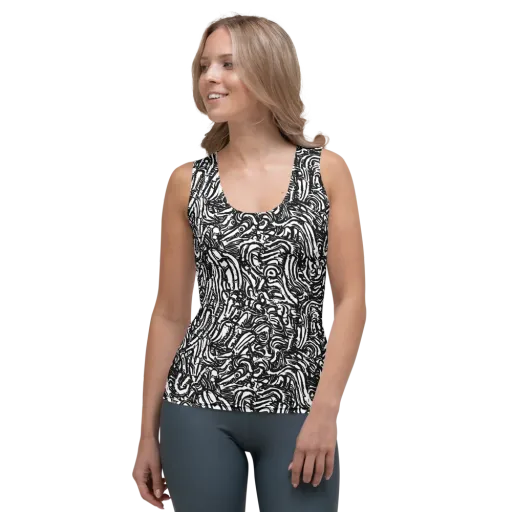 Shadow Marbling on a Women's Tank Top