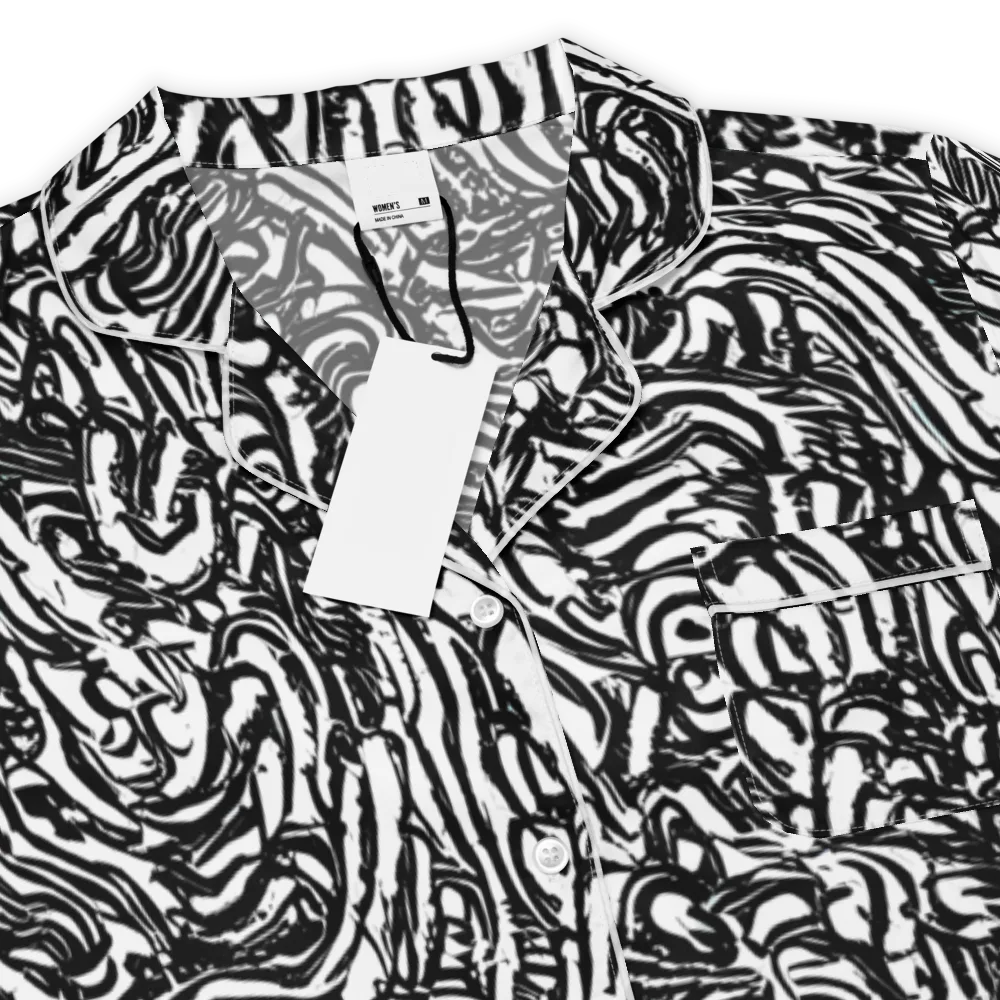 Shadow Marbling on Women's Short Sleeve Pajama Top — Product details