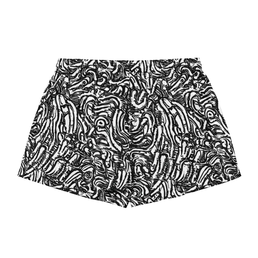 Shadow Marbling on Women's Pajama Shorts — Back