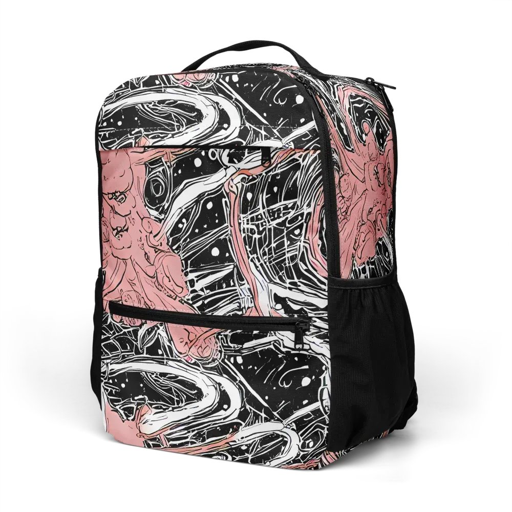 Blush Ink Current on Utility Backpack — Left Front