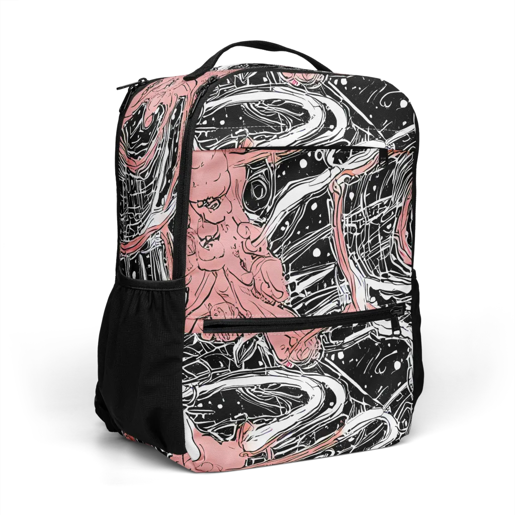 Blush Ink Current on Utility Backpack — Right Front