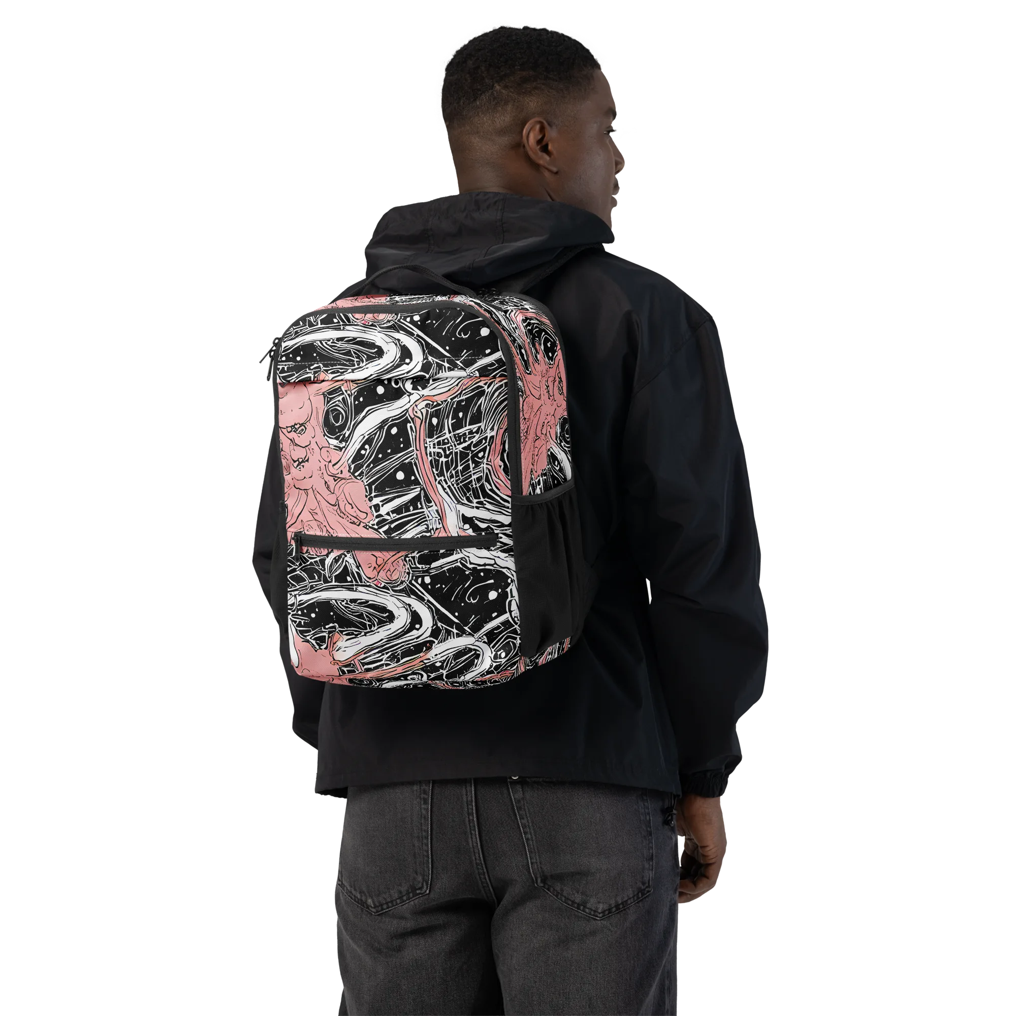 Blush Ink Current on Utility Backpack — Back