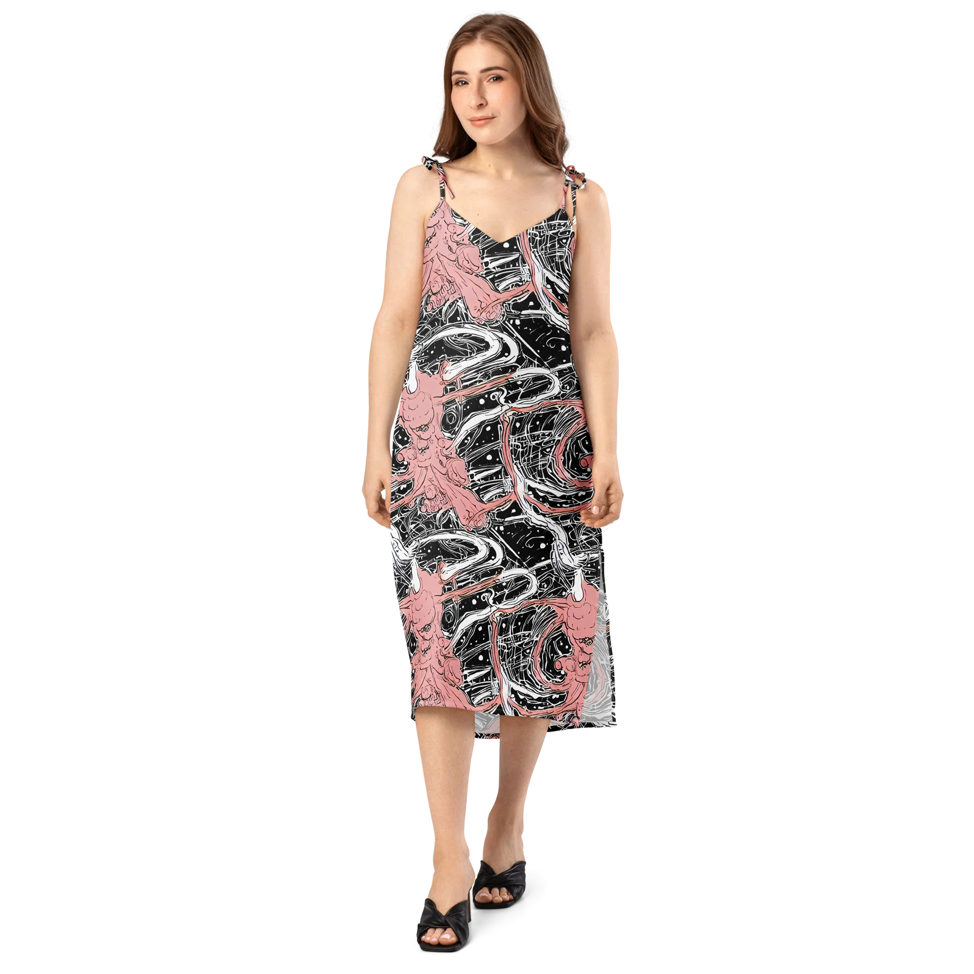 Blush Ink Current on Slip Dress — Front
