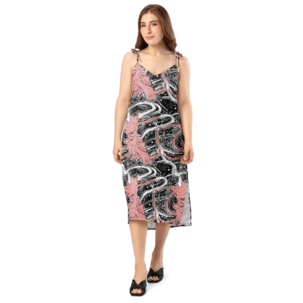 Blush Ink Current on Slip Dress — Front