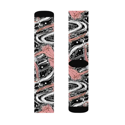 Blush Ink Current on a Socks