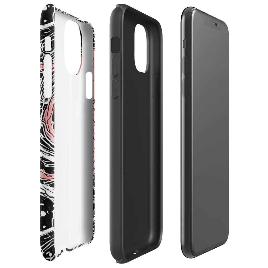 Blush Ink Current on Tough Case for iPhone® — Right
