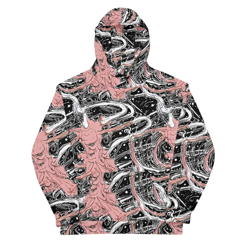Blush Ink Current on Cotton Hoodie — Front