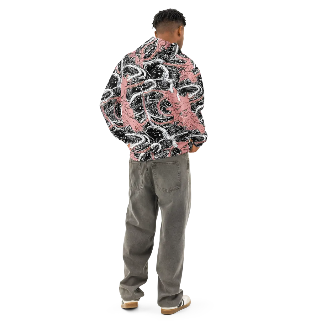 Blush Ink Current on Cotton Hoodie — Back