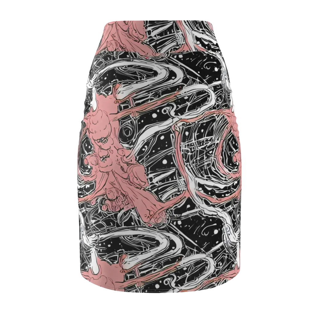 Blush Ink Current on Pencil Skirt — Back