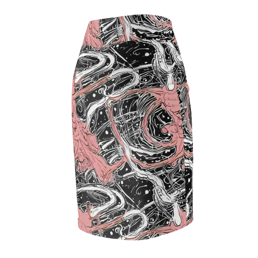 Blush Ink Current on Pencil Skirt — Back Side